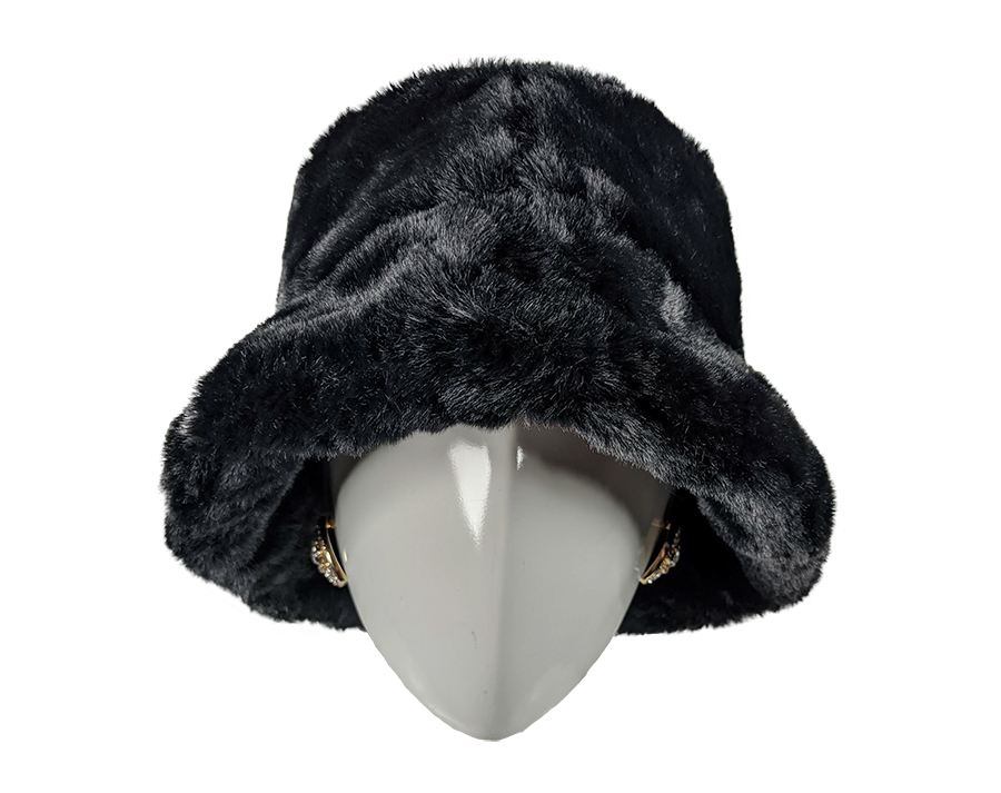Sombrero Pescador Peluche Negro